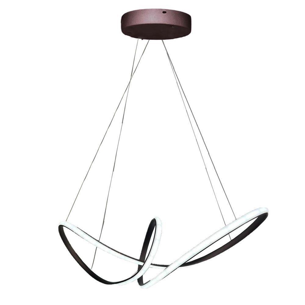 Lustre Luminaria Arco Infinito Aneis 3 Em 1 Led 49w Quarto Cozinha Sala De Jantar Recepçao Comercial - 10