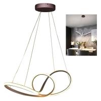 Lustre Luminaria Arco Infinito Aneis 3 Em 1 Led 49w Quarto Cozinha Sala De Jantar Recepçao Comercial - 1