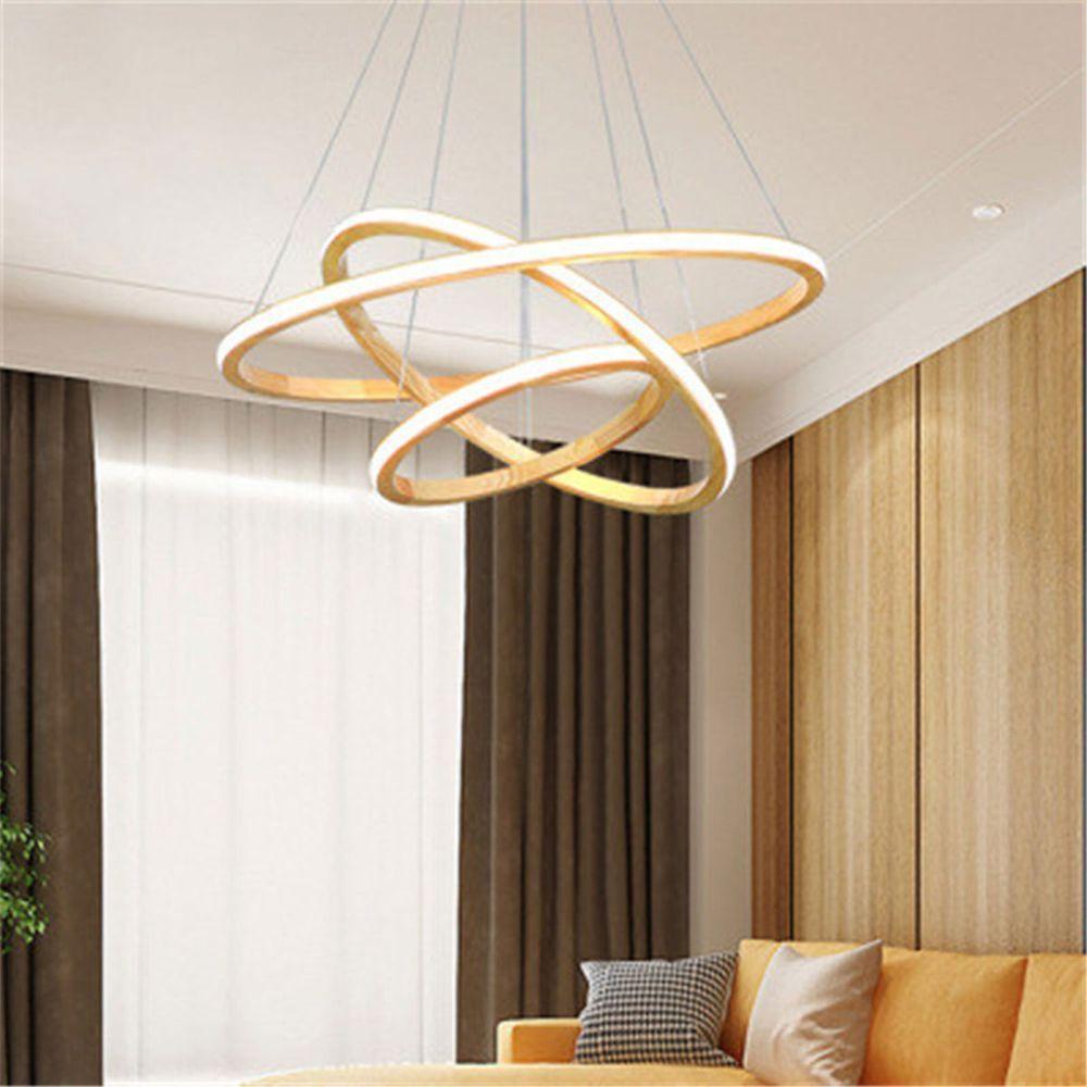 Luminaria Pendente 3 Em 1 Led Perfil Lustre Aneis Infinito Aro Ajustavel Regulavel Iluminaçao - 3