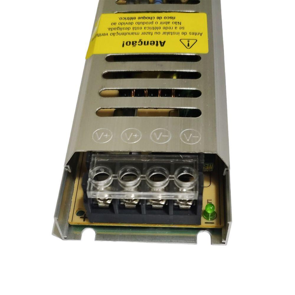 Fonte Driver Chaveada 12v 8,3a Perfil Fita De Led Cftv Camera Luminaria Lustre Segurança - 6