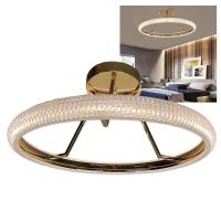 Luminaria 3 Em 1 Anel Arco Lustre Cristal Led Infinito Perfil Sala De Jantar Casa Quarto - 1