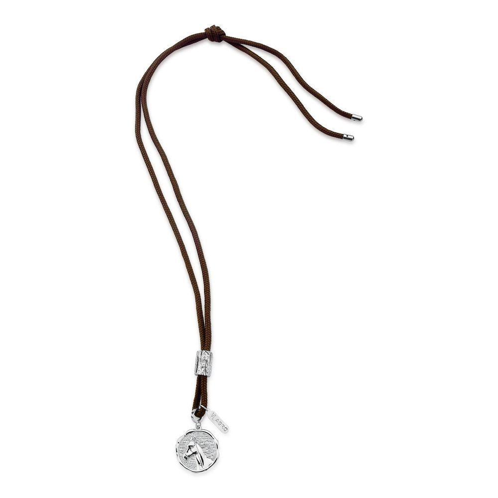 Colar Cavalo E Tora De Madeira Com Revestimento Prateado - 5