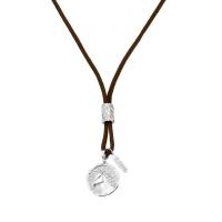 Colar Cavalo E Tora De Madeira Com Revestimento Prateado - 1