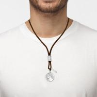 Colar Cavalo E Tora De Madeira Com Revestimento Prateado