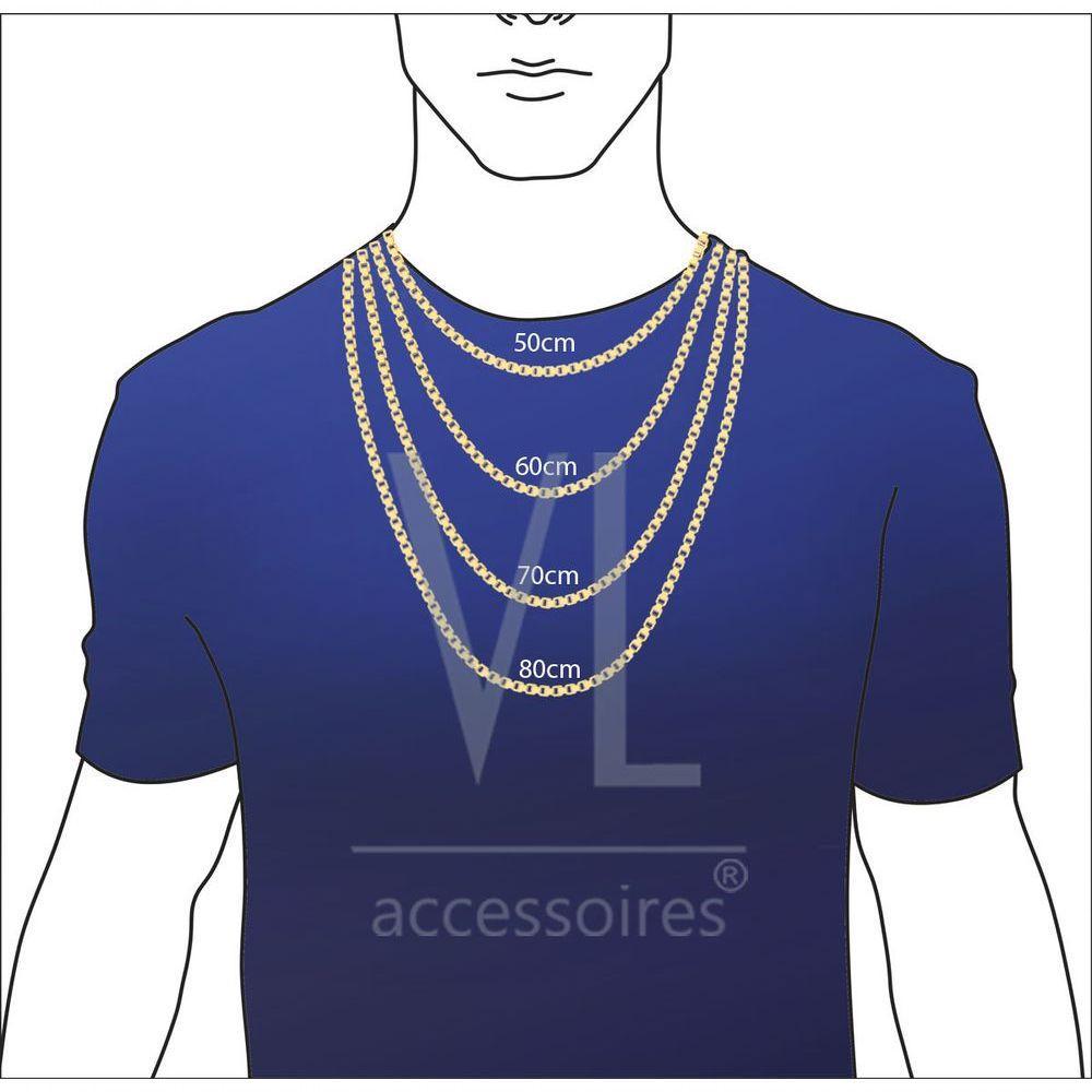 Corrente Elos 55cm Com Revestimento Prateado - 2