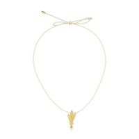 Cordão De Algodão Com Pingente Trigo Revestido Em Ouro - 1