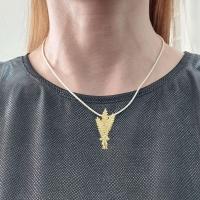 Cordão De Algodão Com Pingente Trigo Revestido Em Ouro - 2