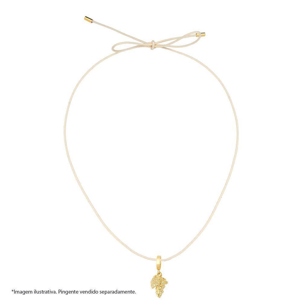 Cordão Multifuncional De Algodão Com Ponteiras Cor Creme - 1