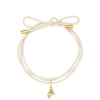 Cordão Algodão Com Pingente Cacau E Ponto De Luz Revestido Em Ouro - 1