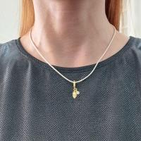 Cordão Algodão Com Pingente Cacau E Ponto De Luz Revestido Em Ouro - 2