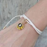 Cordão De Algodão Xícara Com Pires Revestido Em Ouro - 2