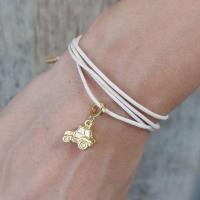 Cordão De Algodão Com Pingente Trator Revestido Em Ouro - 2