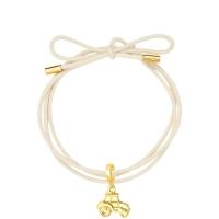 Cordão De Algodão Com Pingente Trator Revestido Em Ouro - 5