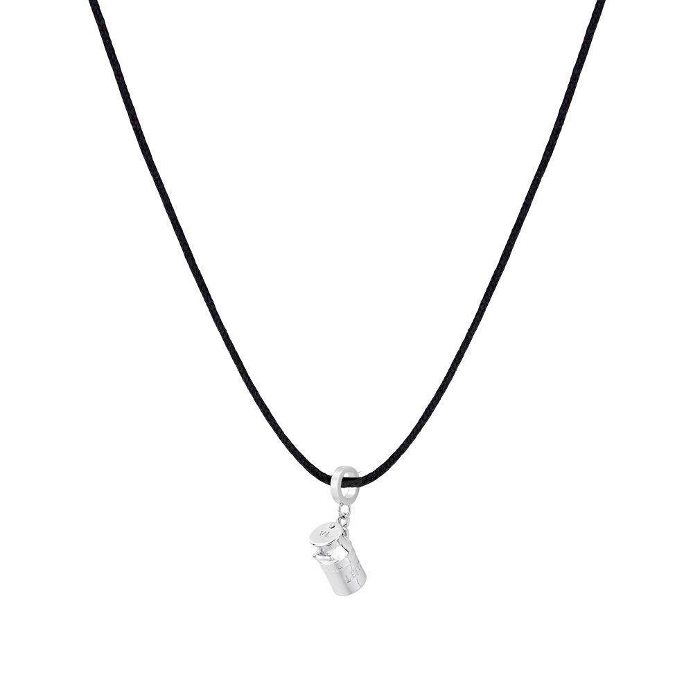 Cordão De Algodão Com Pingente Latão De Leite Em Revestimento Prateado - 4