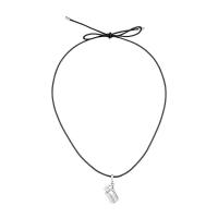 Cordão De Algodão Com Pingente Latão De Leite Em Revestimento Prateado - 2