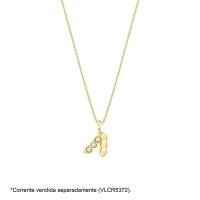 Charm Vl Agro Soja Com Pérolas Revestido Em Ouro - 2