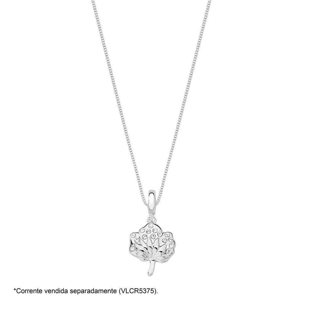 Charm Flor Do Algodão Com Cristais Revestido Em Prata - 2