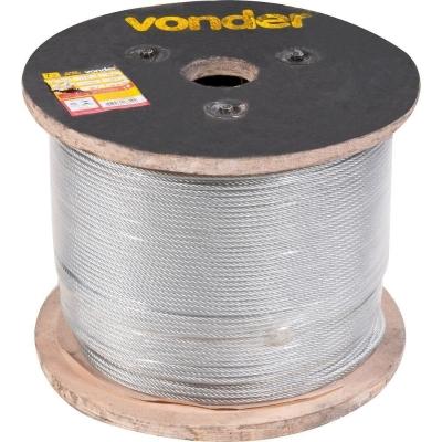 Cabo De Aço Galvanizado Aa 3,97Mm 5/32" 6X19M C/ 500M Vonder
