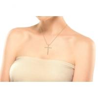 Colar Com Crucifixo Cravejado Banhado A Ouro 18k - 45cm - 2
