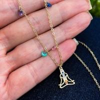 Colar Meditação 7 Chacras Com Zirconias Banhado A Ouro 18k - 45cm - 2