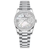 Relógio Feminino De Quartzo Design Ultra Fino Elegante Com Strass Impermeavel - Branco - 1