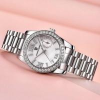 Relógio Feminino De Quartzo Design Ultra Fino Elegante Com Strass Impermeavel - Branco - 2