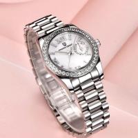 Relógio Feminino De Quartzo Design Ultra Fino Elegante Com Strass Impermeavel - Branco - 3