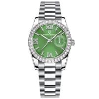 Relógio Feminino De Quartzo Design Ultra Fino Elegante Com Strass Impermeavel - Verde - 1