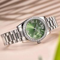 Relógio Feminino De Quartzo Design Ultra Fino Elegante Com Strass Impermeavel - Verde - 3
