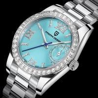 Relógio Feminino De Quartzo Design Ultra Fino Elegante Com Strass Impermeavel - Azul - 2