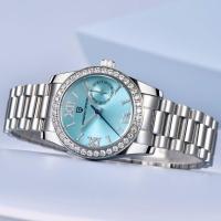 Relógio Feminino De Quartzo Design Ultra Fino Elegante Com Strass Impermeavel - Azul