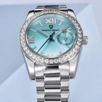 Relógio Feminino De Quartzo Design Ultra Fino Elegante Com Strass Impermeavel - Azul - 5