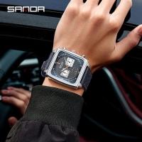 Relógio De Pulso Impermeável, Ponteiros Luminosos Sanda 5311 - Azul - 4