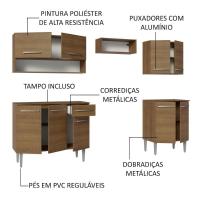 Armário De Cozinha Compacta 229cm Rustic Emilly Madesa 15 Rustic - 6