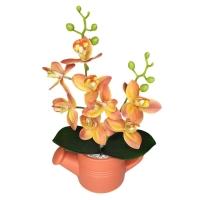 Arranjo De Flores Artificiais Com Caixa De Mdf (29cm) Laranja/laranja - 5