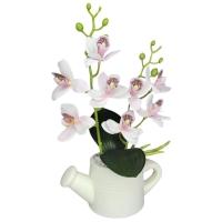 Arranjo De Flores Artificiais Com Caixa De Mdf (29cm) Branco/branco - 1