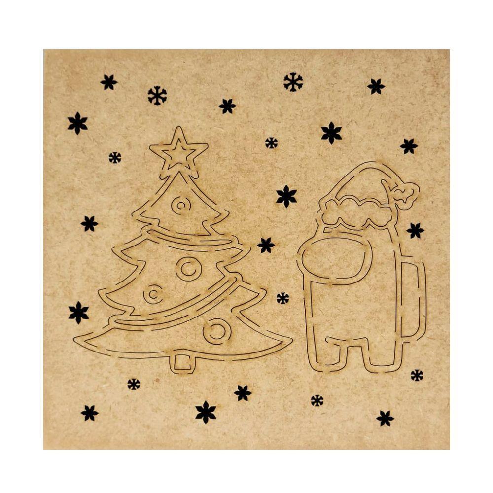 Caixas 100% Mdf Cru (17x17x07) Arvore Natalina - 3