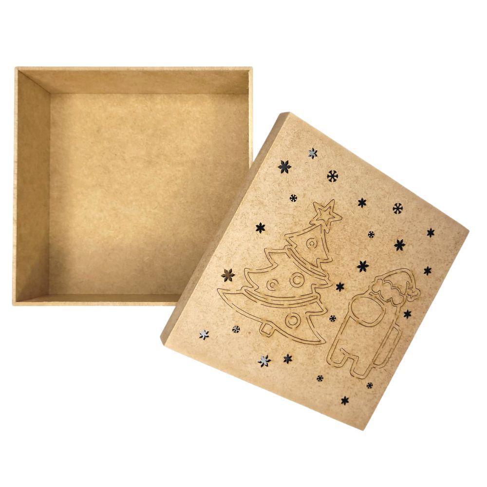 Caixas 100% Mdf Cru (17x17x07) Arvore Natalina - 4