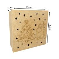 Caixas 100% Mdf Cru (17x17x07) Arvore Natalina - 2