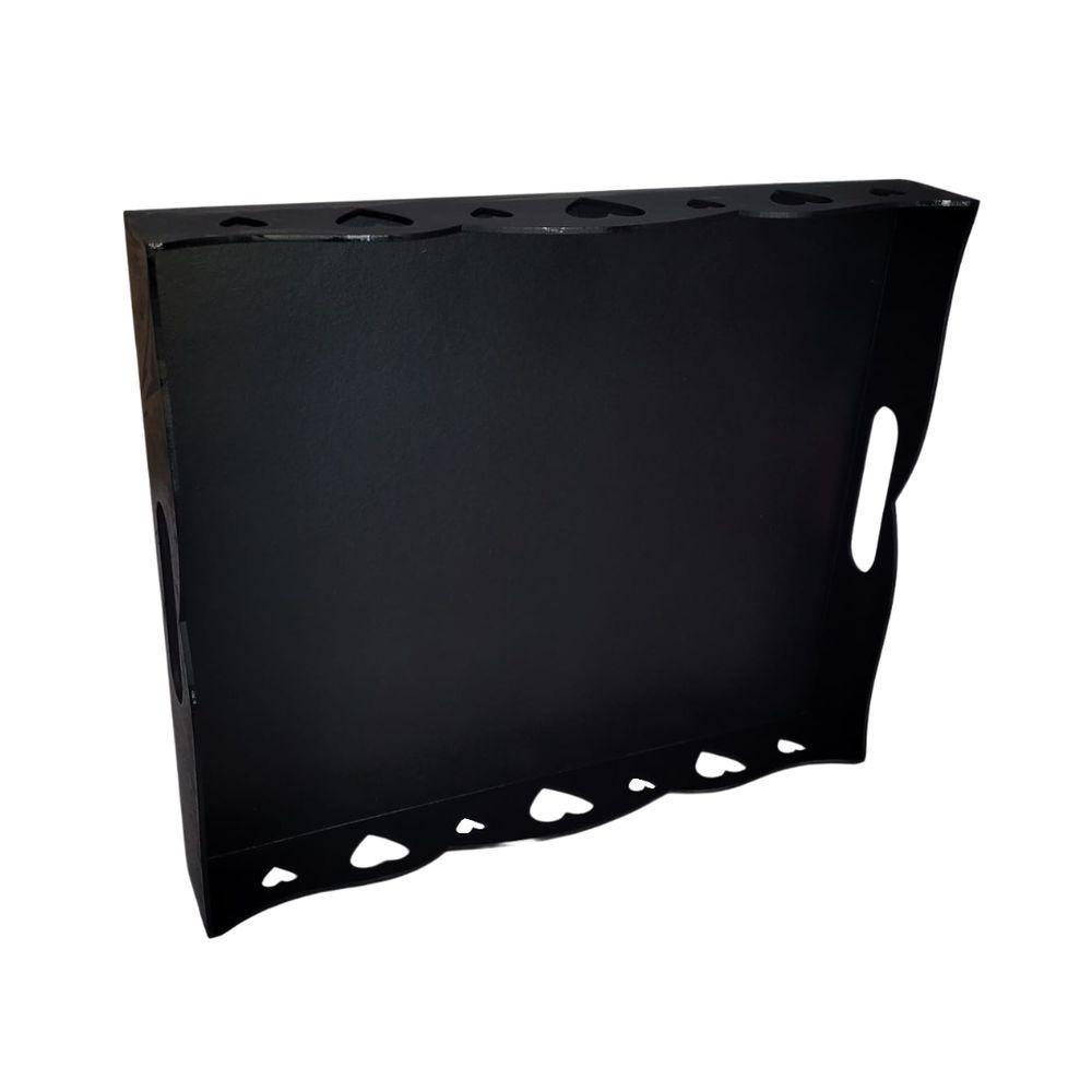 Bandeja De Coração Para Café Da Manhã 100% Mdf (35x30x05) Preto - 3