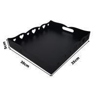 Bandeja De Coração Para Café Da Manhã 100% Mdf (35x30x05) Preto - 2