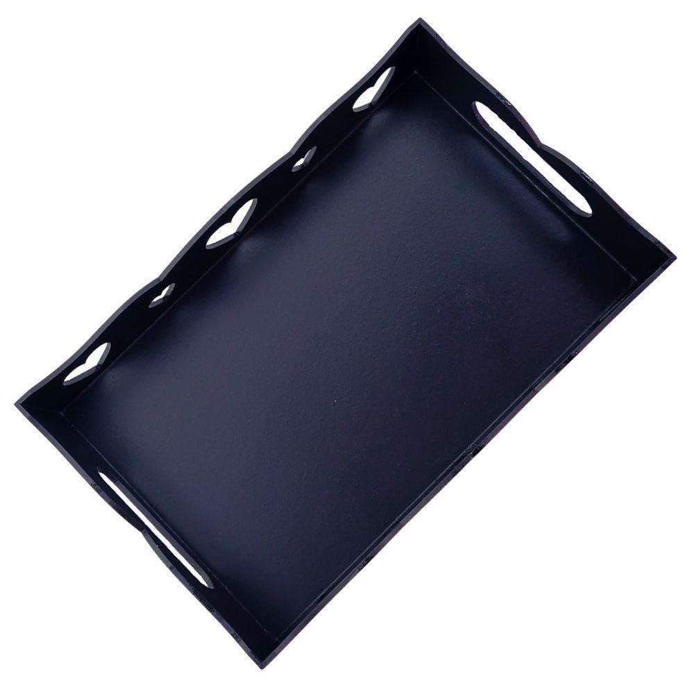 Bandeja De Coração Para Café Da Manhã 100% Mdf (24x15x05) Preto - 2