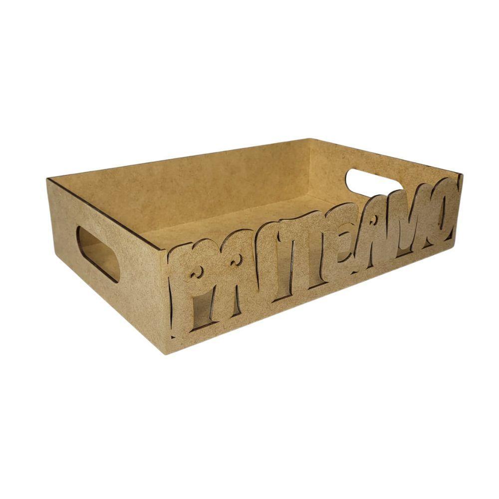 Bandeja Pai Te Amo Para Café Da Manhã (30x20x07) Mdf Cru - 1