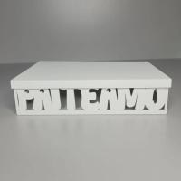 Caixa Tampa De Sapato Com Alça Pai Te Amo (30x20x07) Branco - 3