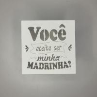 Caixa Tampa De Sapato P/ Convite De Padrinhos P/1 Caneca Em Pé (12x12x11) Madrinha - Branco - 2