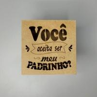 Caixa Tampa De Sapato P/ Convite De Padrinhos P/1 Caneca Em Pé (12x12x11) Padrinho - Mdf Cru - 2