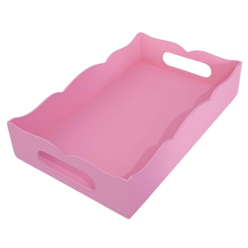 Bandeja Volteada Para Café Da Manhã 100% Mdf (31x22x05) Rosa - 1