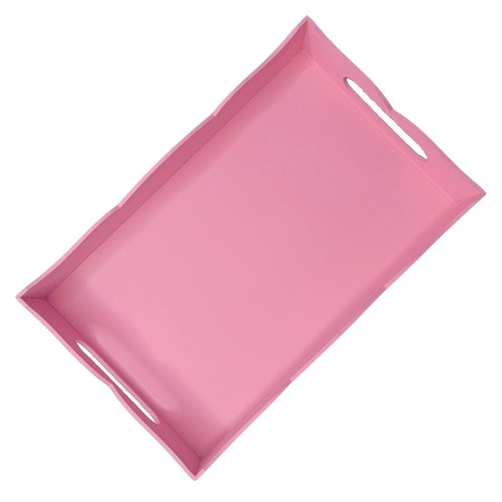 Bandeja Volteada Para Café Da Manhã 100% Mdf (31x22x05) Rosa - 2