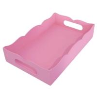 Bandeja Volteada Para Café Da Manhã 100% Mdf (31x22x05) Rosa - 1
