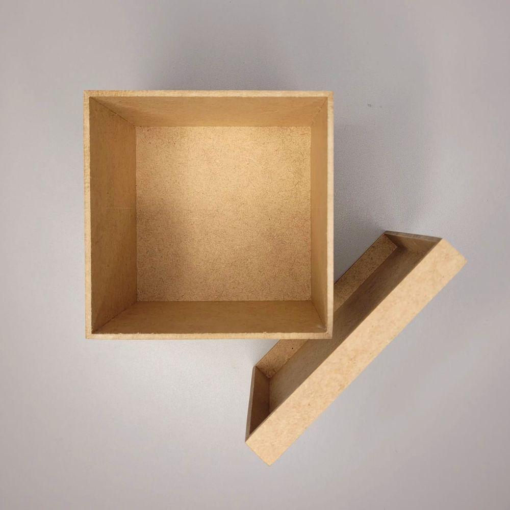Caixa Tampa De Sapato P/1 Caneca Em Pé (12x12x11) Mdf Cru - 3